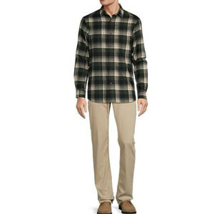 Hart Schaffner Marx Long Sleeve Plaid Button Up Shirt Green XXL $150 Retail